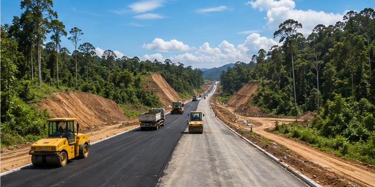 Pengerasan jalan penghubung desa